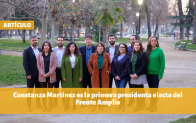 Lo que debes saber esta semana: Constanza Martínez es la primera la presidenta electa del Frente Amplio